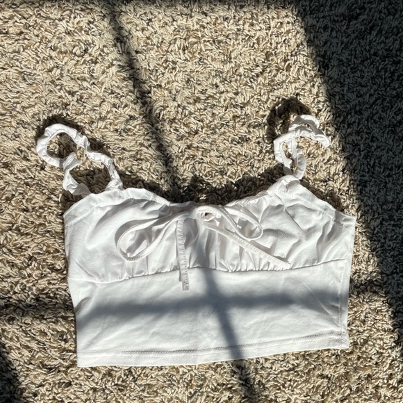 Tops - white crop top